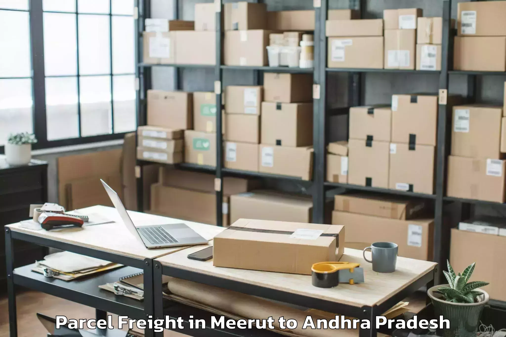 Top Meerut to Kovvur Parcel Freight Available